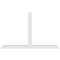 Ekena Millwork Portland Architectural Grade PVC Gable Bracket, 108"W x 67 1/2"H x 6"D x 6"F, 15/12 Pitch GBP108X68X0606POR00 - alternate 3